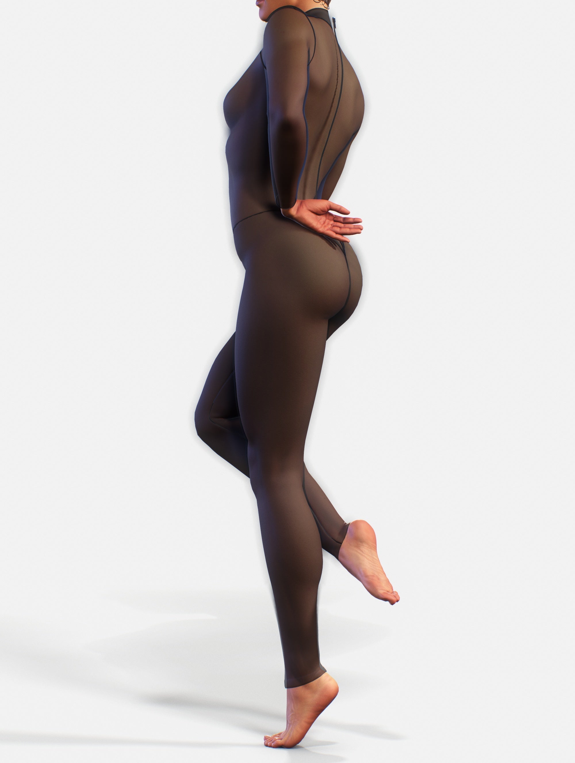 Black Mesh Catsuit-unitard-bootysculpted