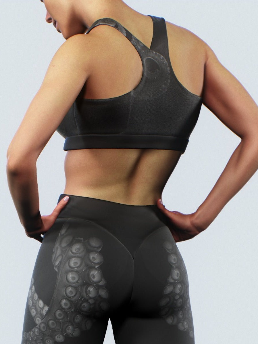 Black Octopus Sports Bra-Sports bra-bootysculpted