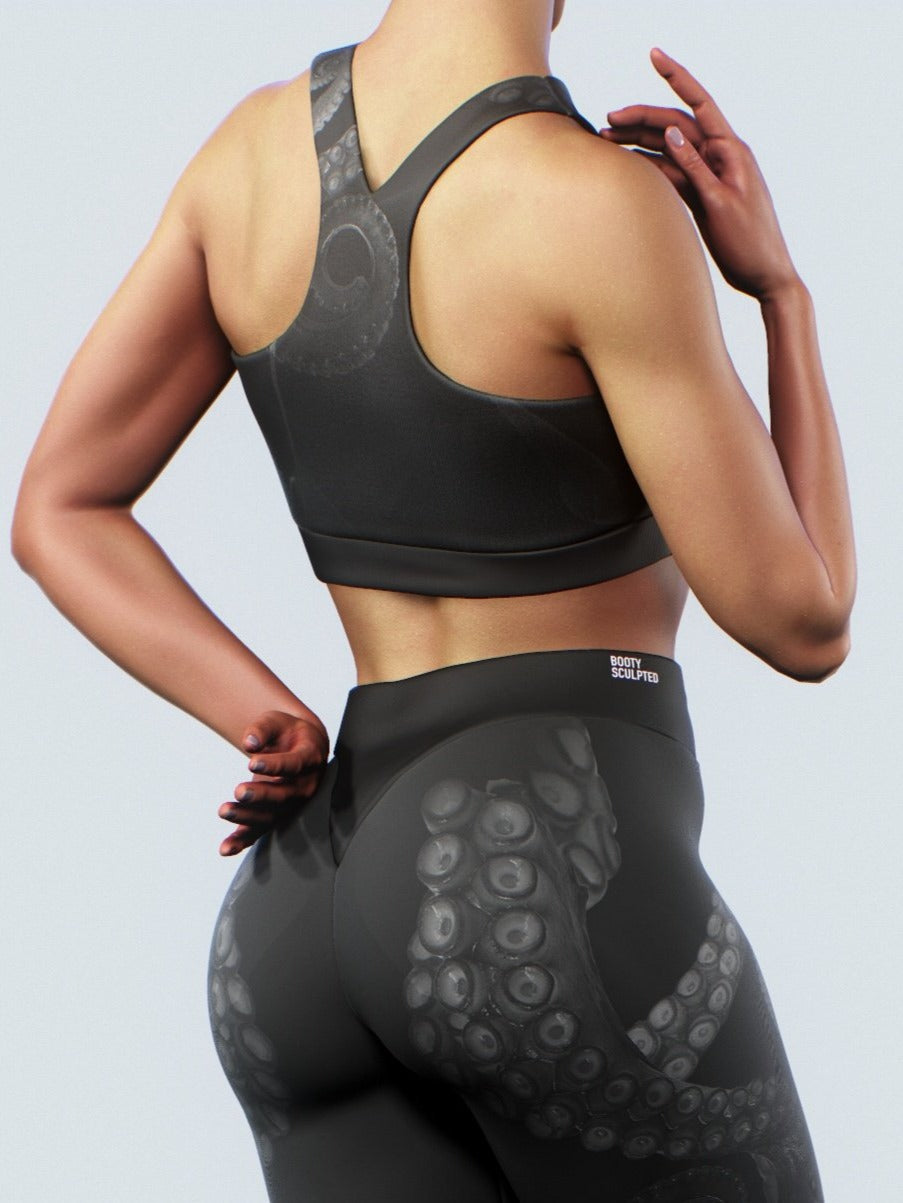 Black Octopus Sports Bra-Sports bra-bootysculpted
