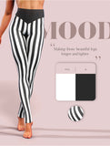 Black White Stripes Leggings