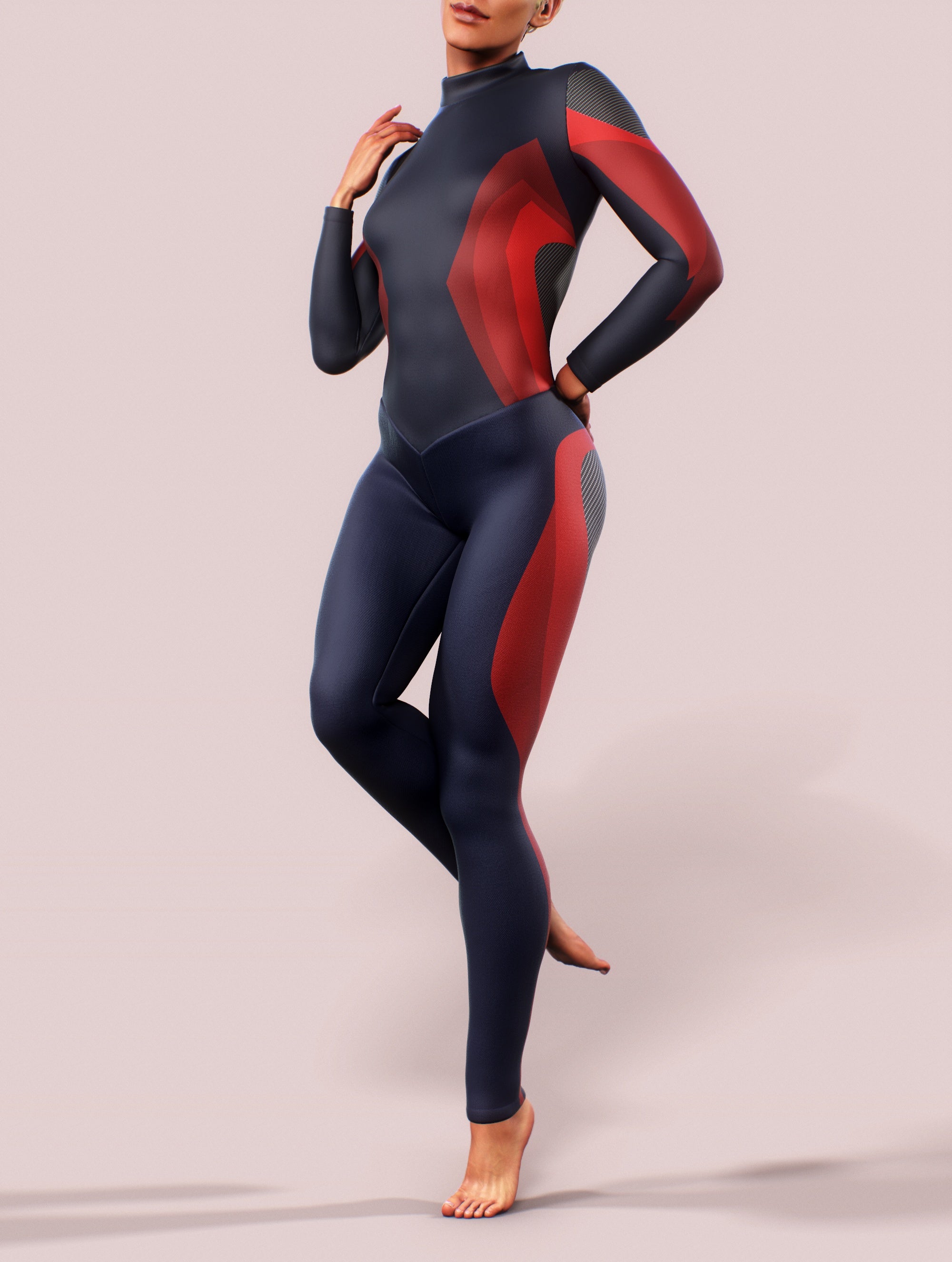Blue Carbon Shaping Suit-unitard-bootysculpted