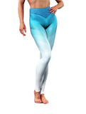 Blue Geometry Yoga Pants-High waisted leggings-bootysculpted