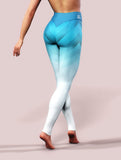 Blue Geometry Yoga Pants-High waisted leggings-bootysculpted