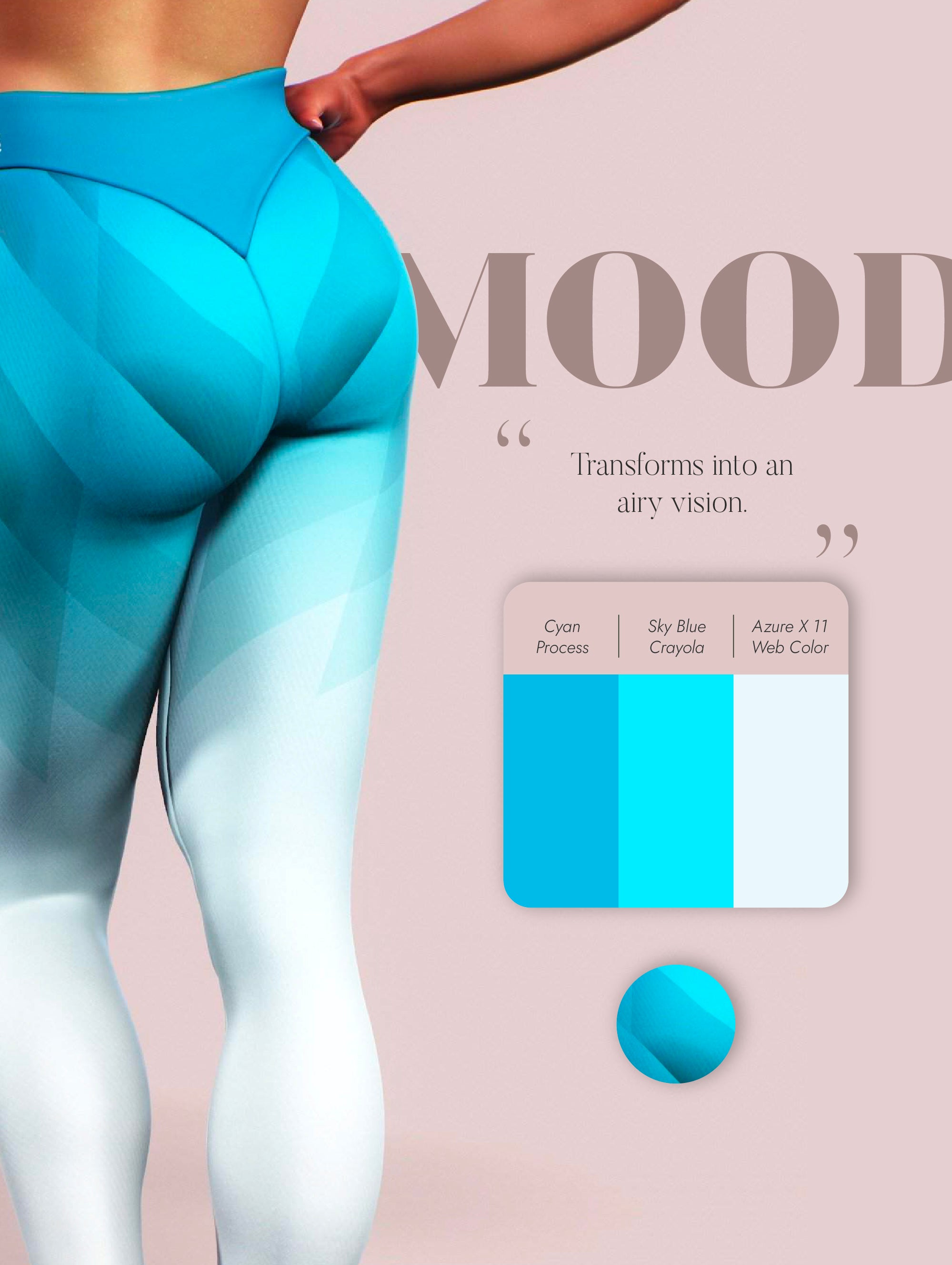 Blue Geometry Yoga Pants