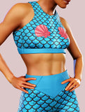 Blue Mermaid Sports Bra-Sports bra-bootysculpted