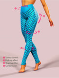 Blue Mermaid Yoga Pants