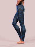 Blue Python Leggings-High waisted leggings-bootysculpted