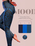 Blue Python Leggings