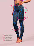 Blue Python Leggings