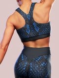 Blue Python Sports Bra-Sports bra-bootysculpted