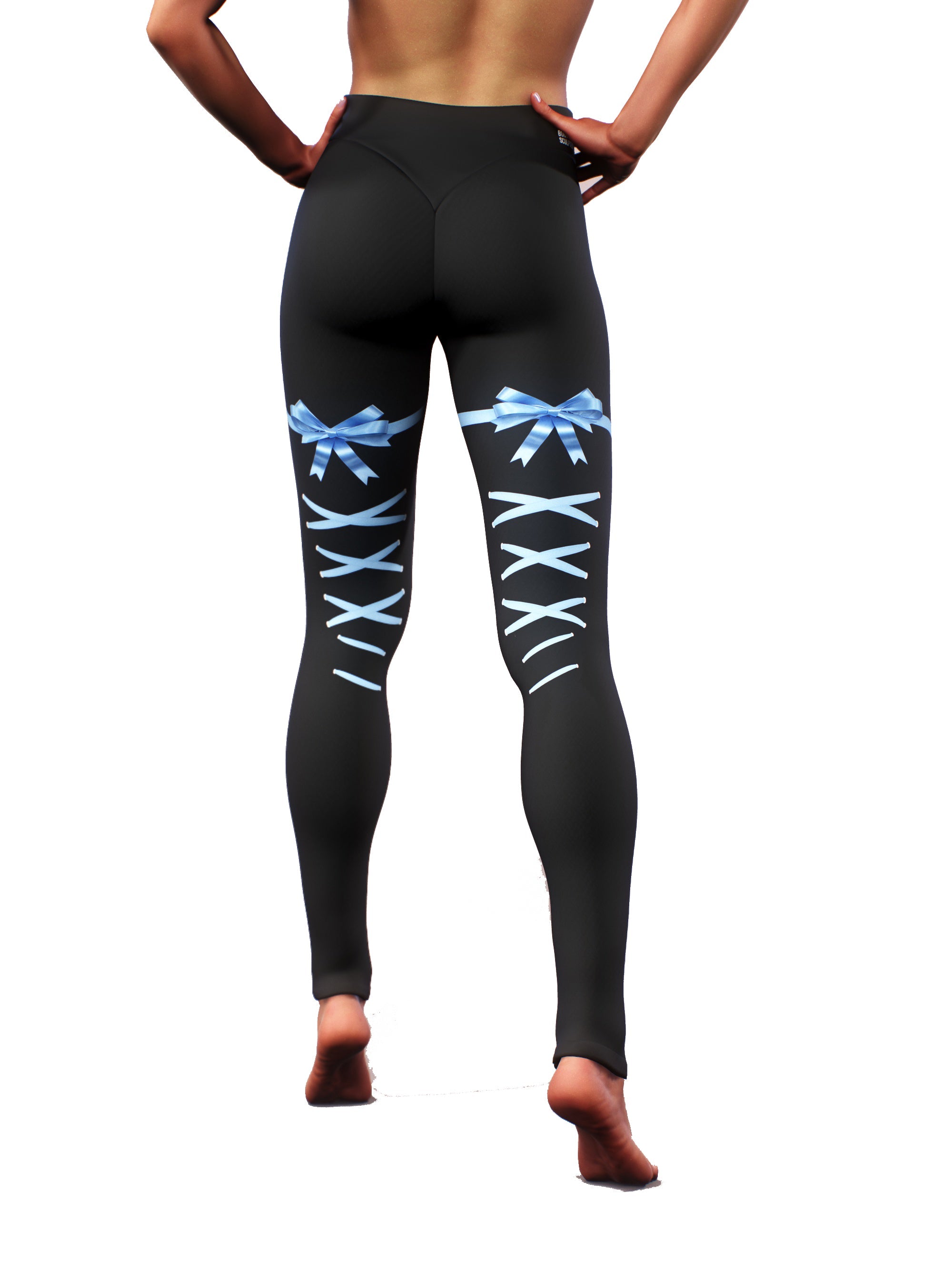 Blue Ribbon Leggings-High waisted leggings-bootysculpted