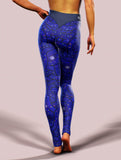 Blue Snakes Party Leggings-High waisted leggings-bootysculpted
