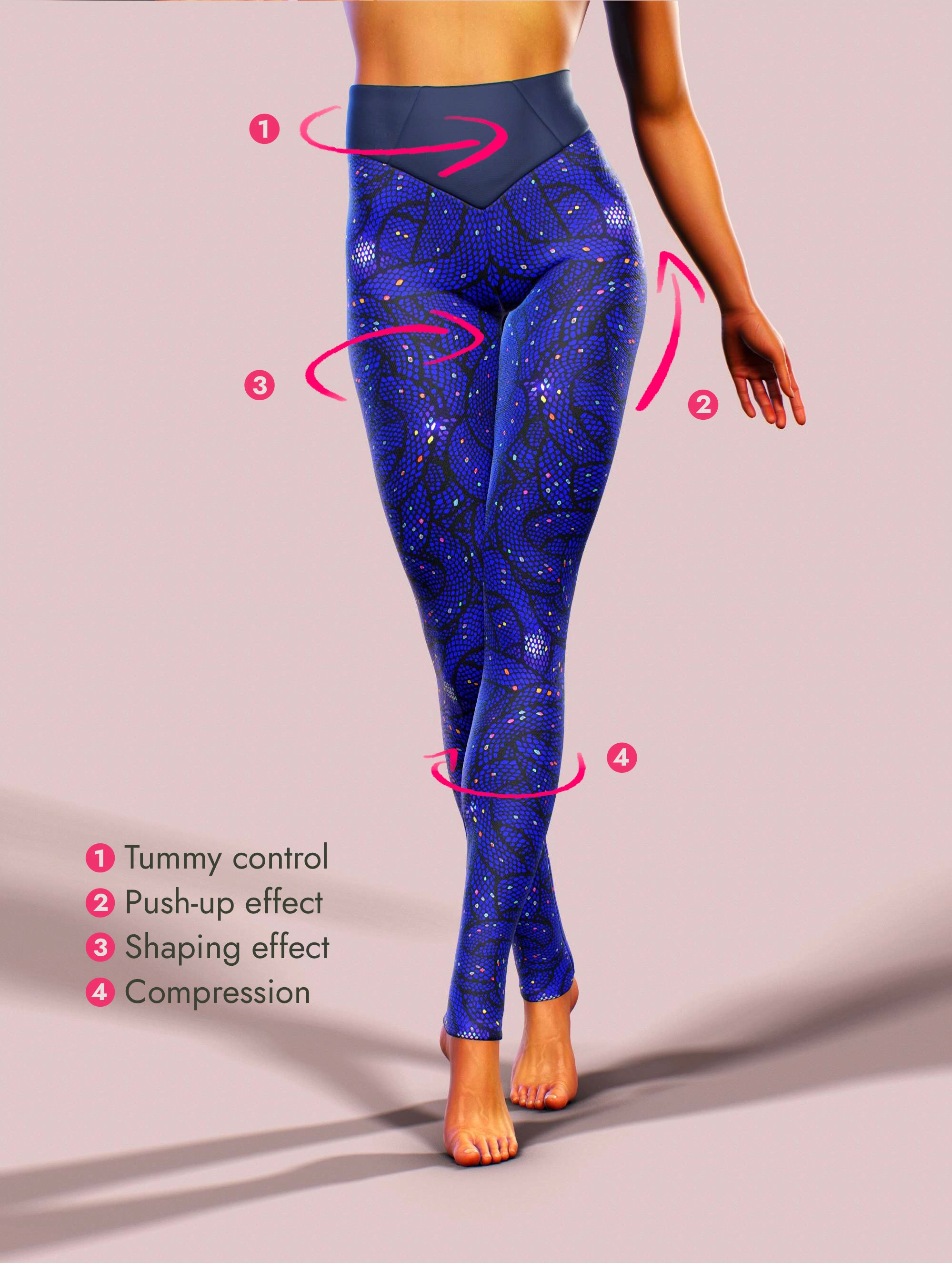 Blue Snakes Party Leggings