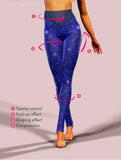Blue Snakes Party Leggings
