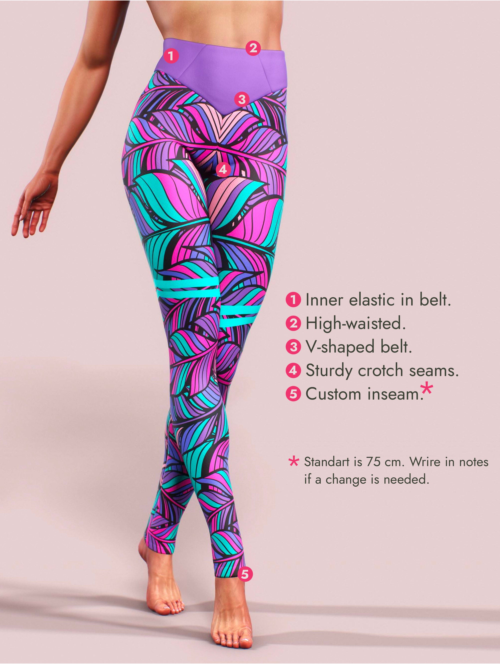 Boho Feathers Tall Leggings