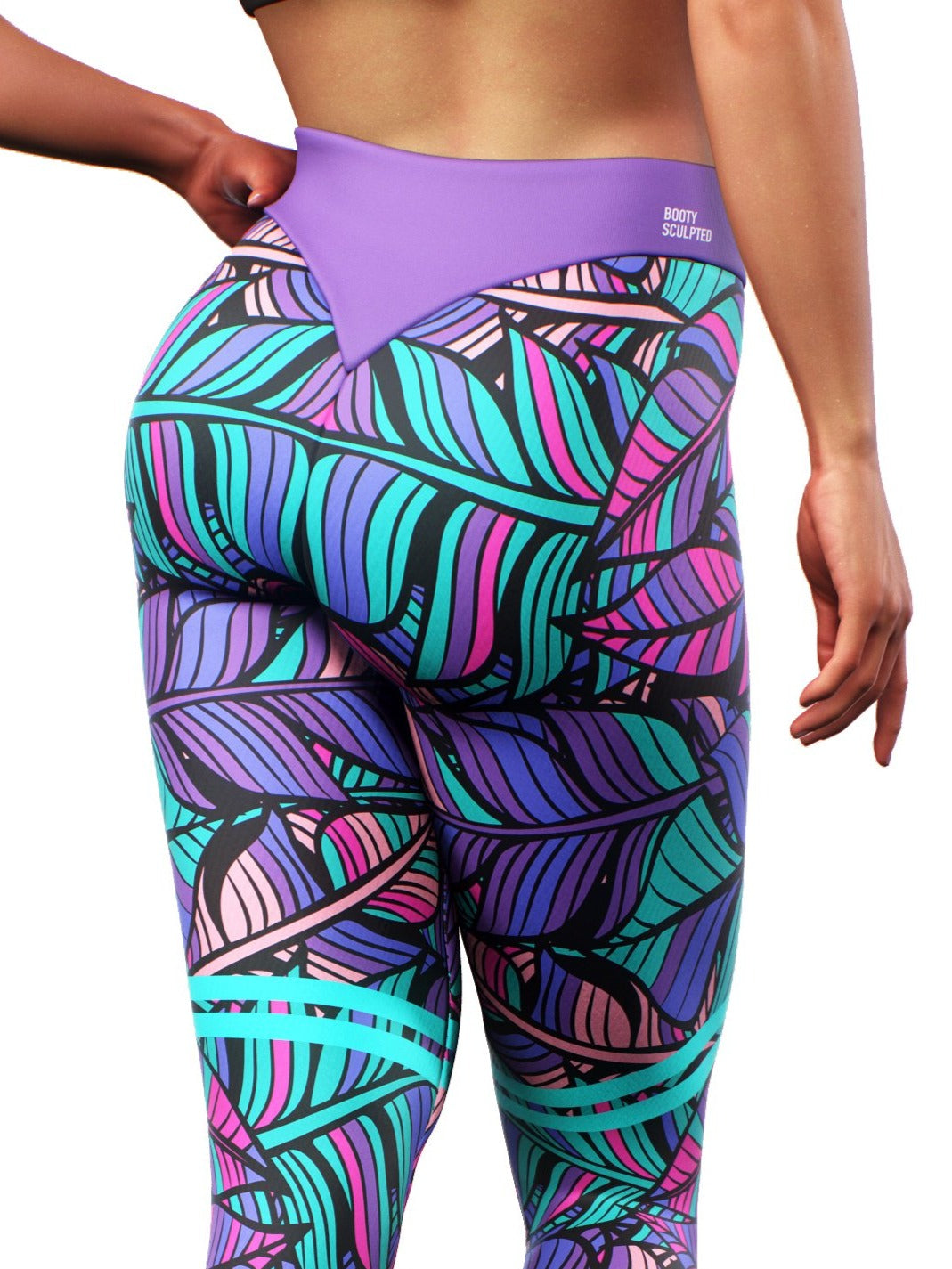 Boho Feathers Tall Leggings-High waisted leggings-bootysculpted