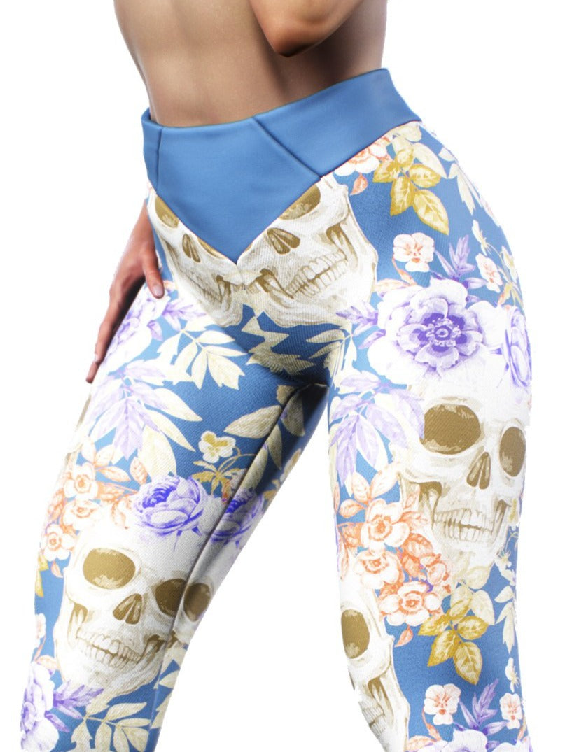 Bones & Skulls Leggings-High waisted leggings-bootysculpted