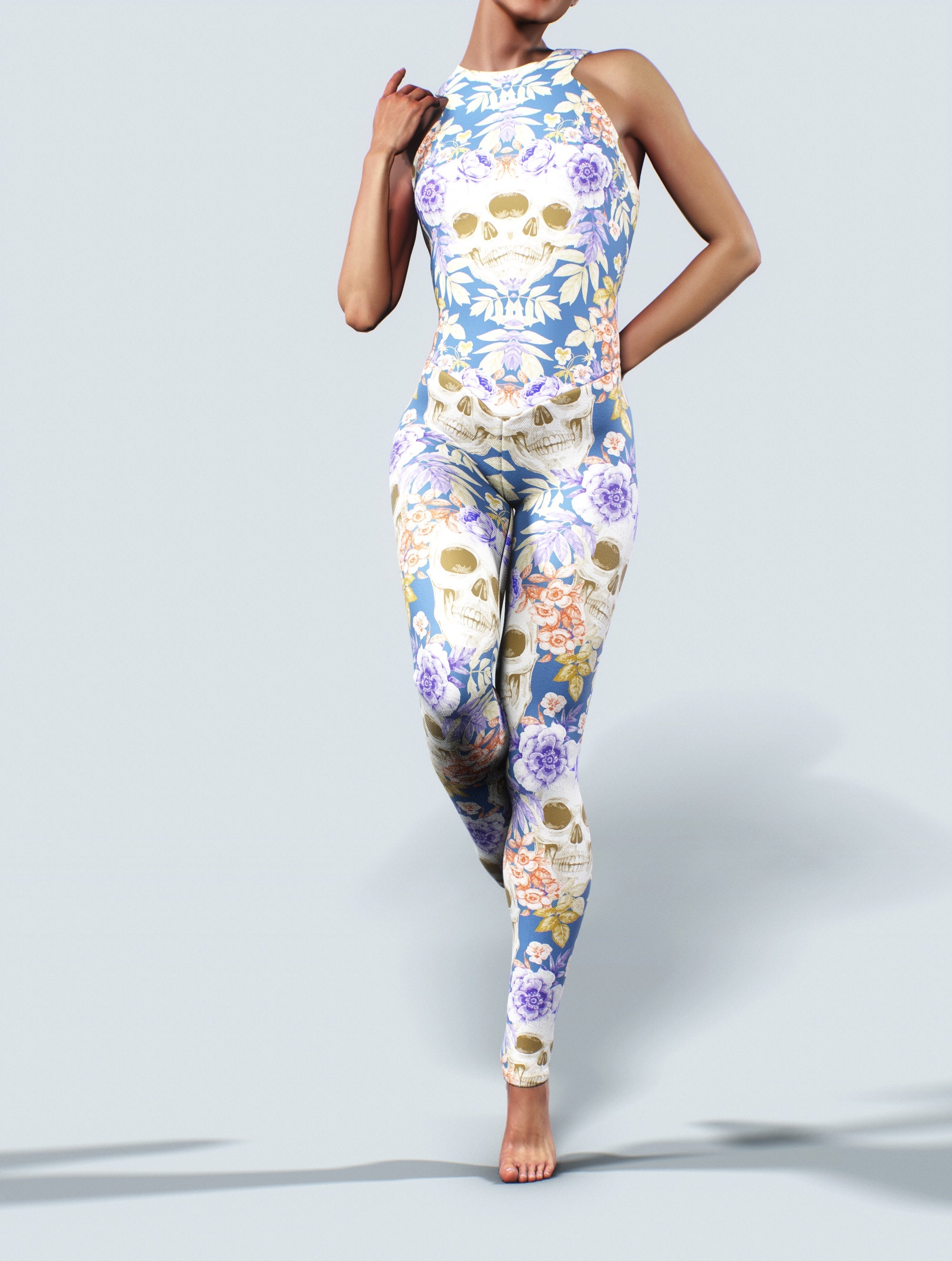 Bones & Skulls Playsuit-unitard-bootysculpted