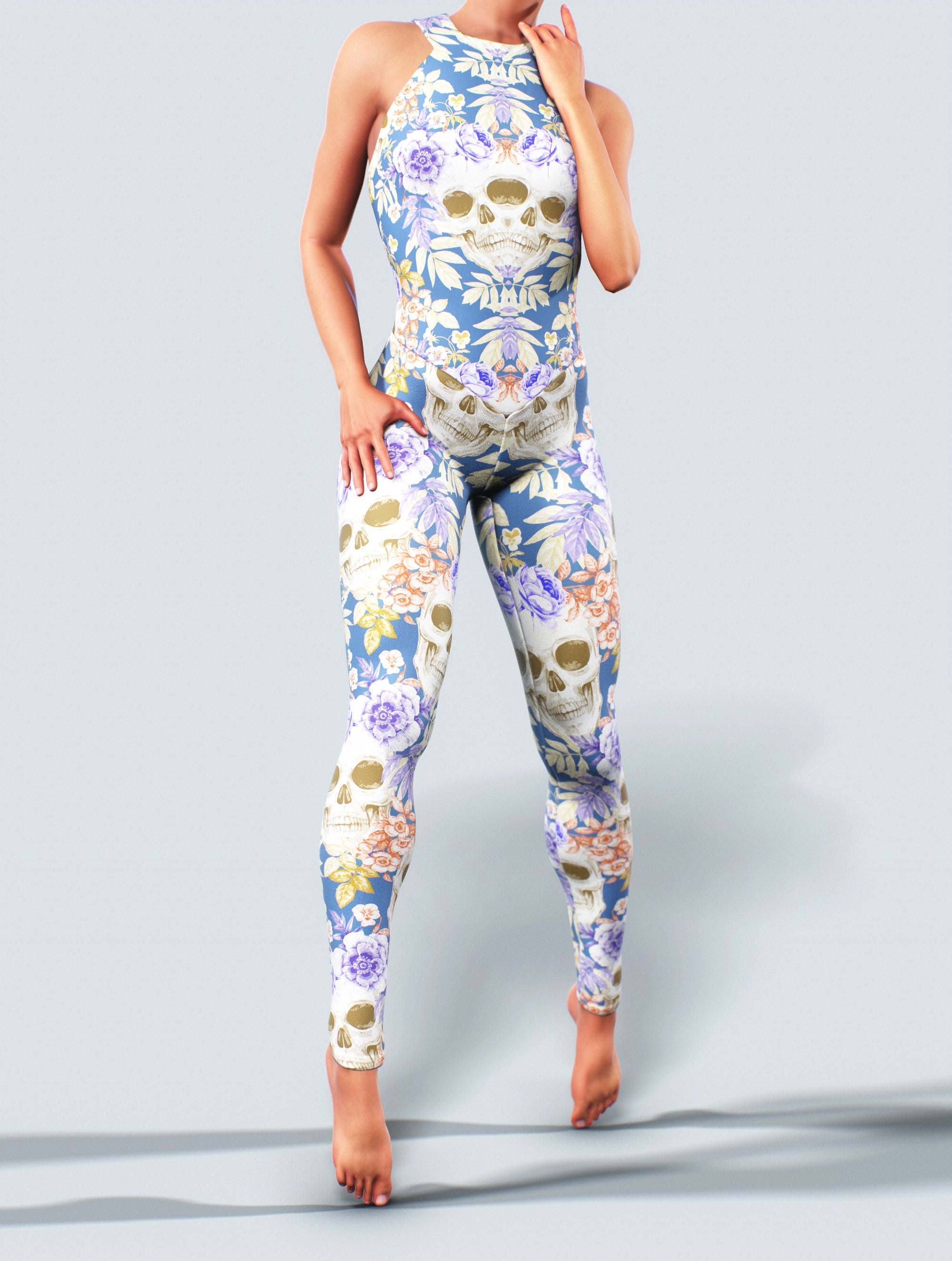 Bones & Skulls Playsuit-unitard-bootysculpted