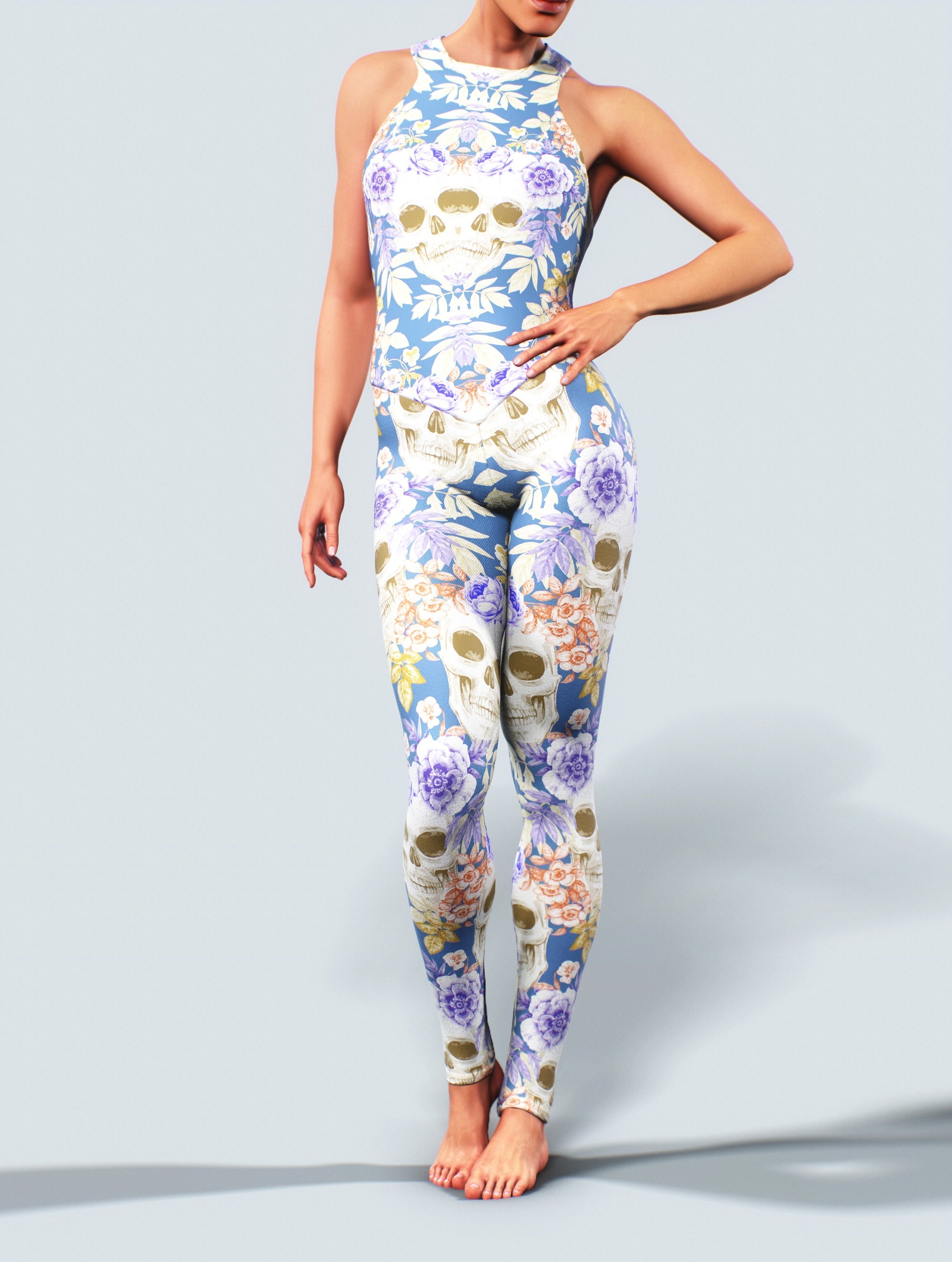 Bones & Skulls Playsuit-unitard-bootysculpted
