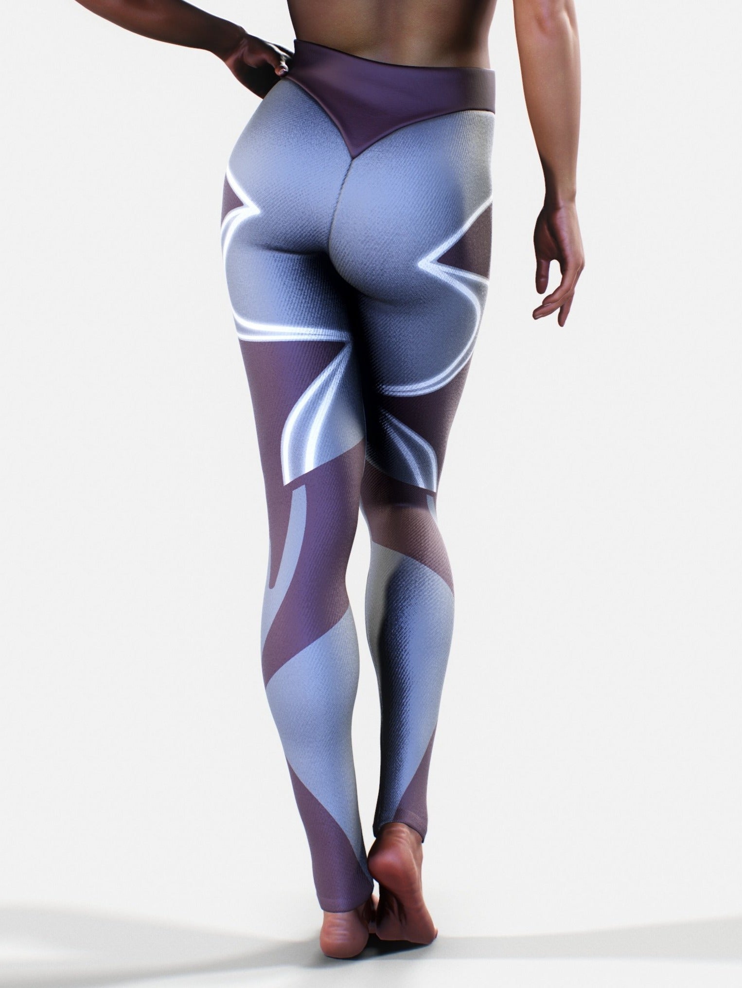 Brick Lines Curvy Leggings-High waisted leggings-bootysculpted