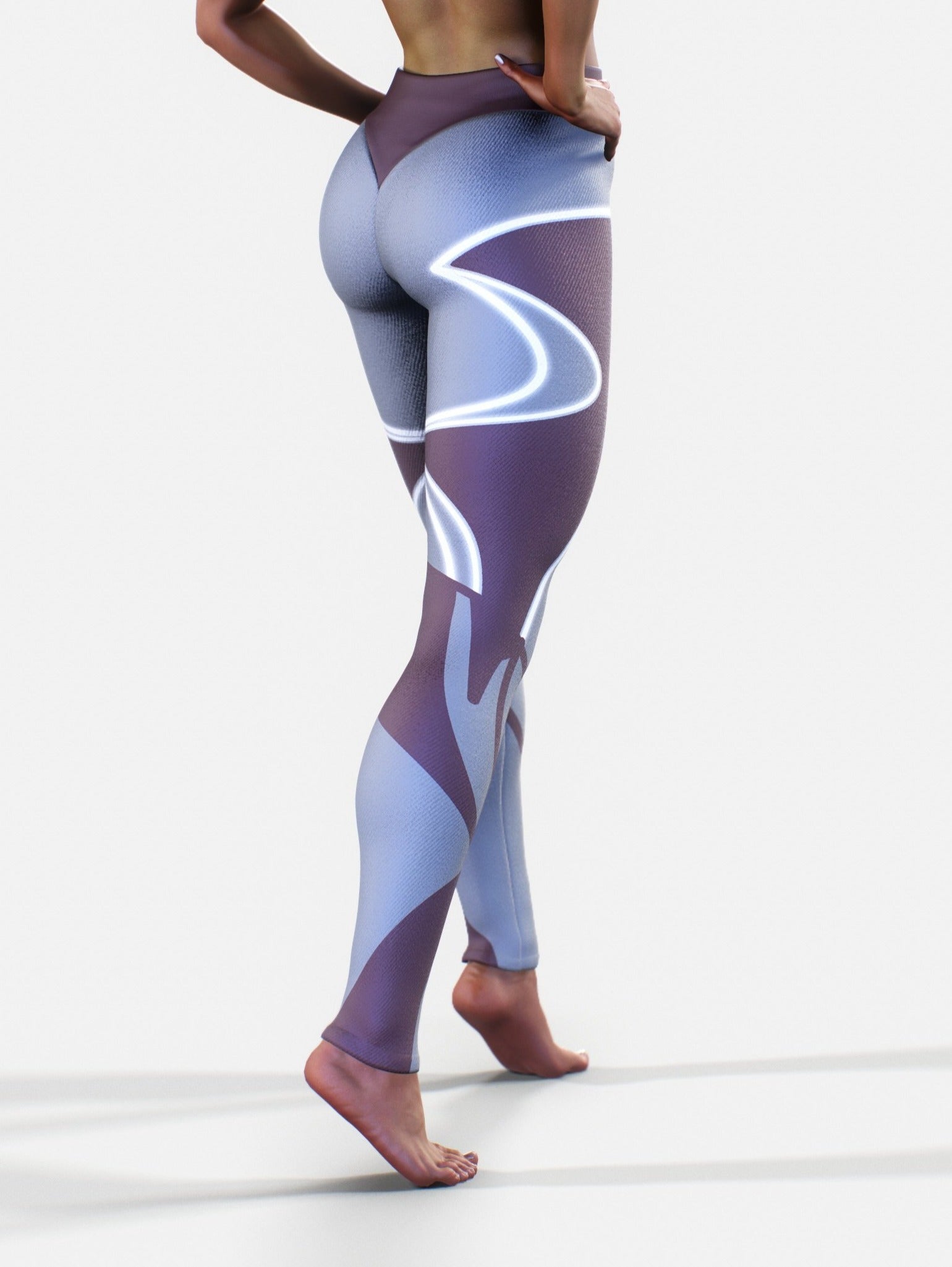 Brick Lines Curvy Leggings-High waisted leggings-bootysculpted