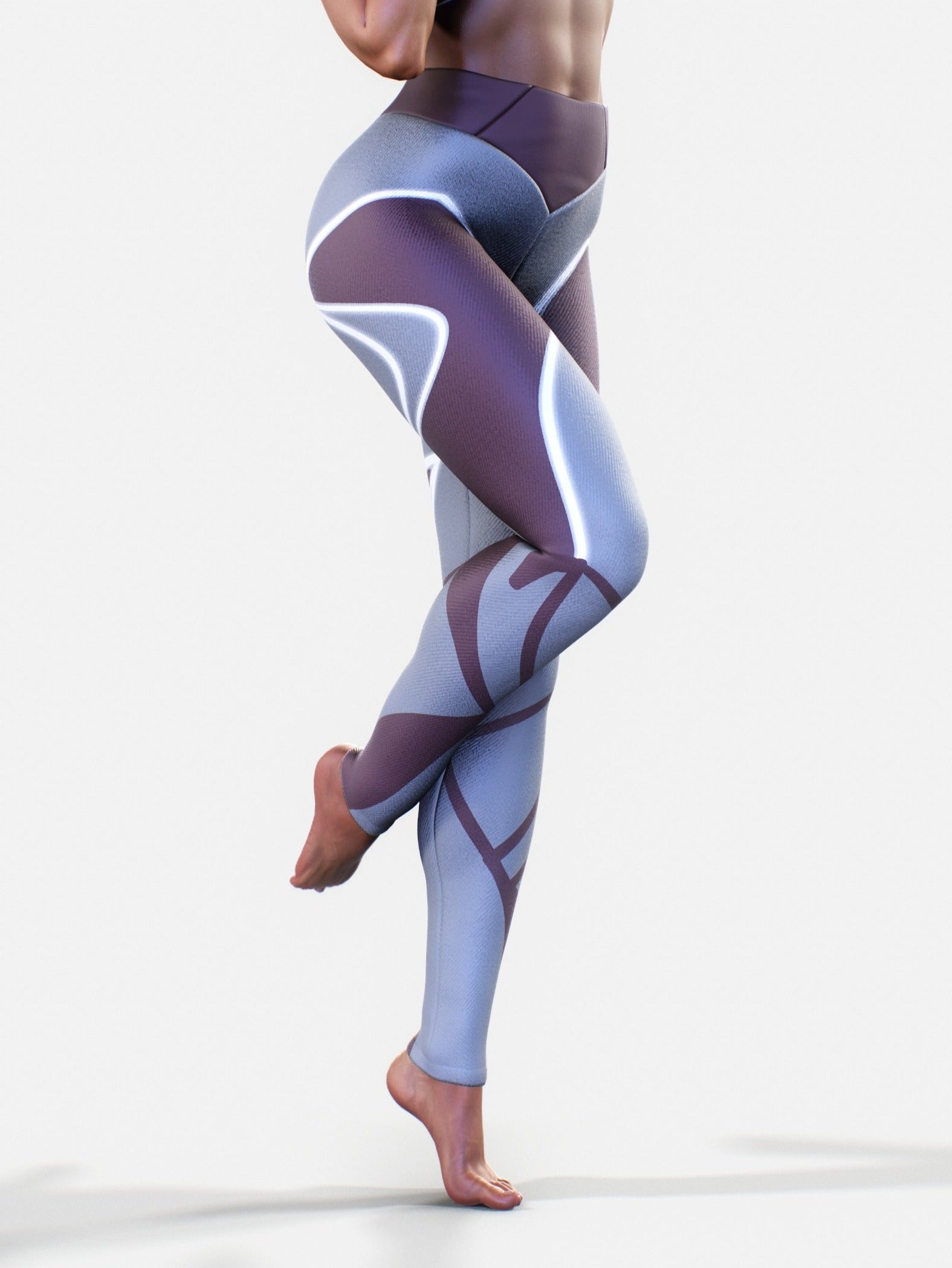 Brick Lines Curvy Leggings-High waisted leggings-bootysculpted