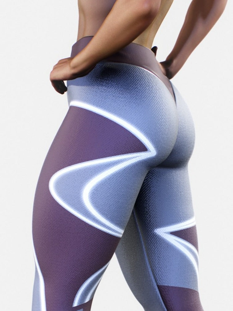 Brick Lines Curvy Leggings-High waisted leggings-bootysculpted