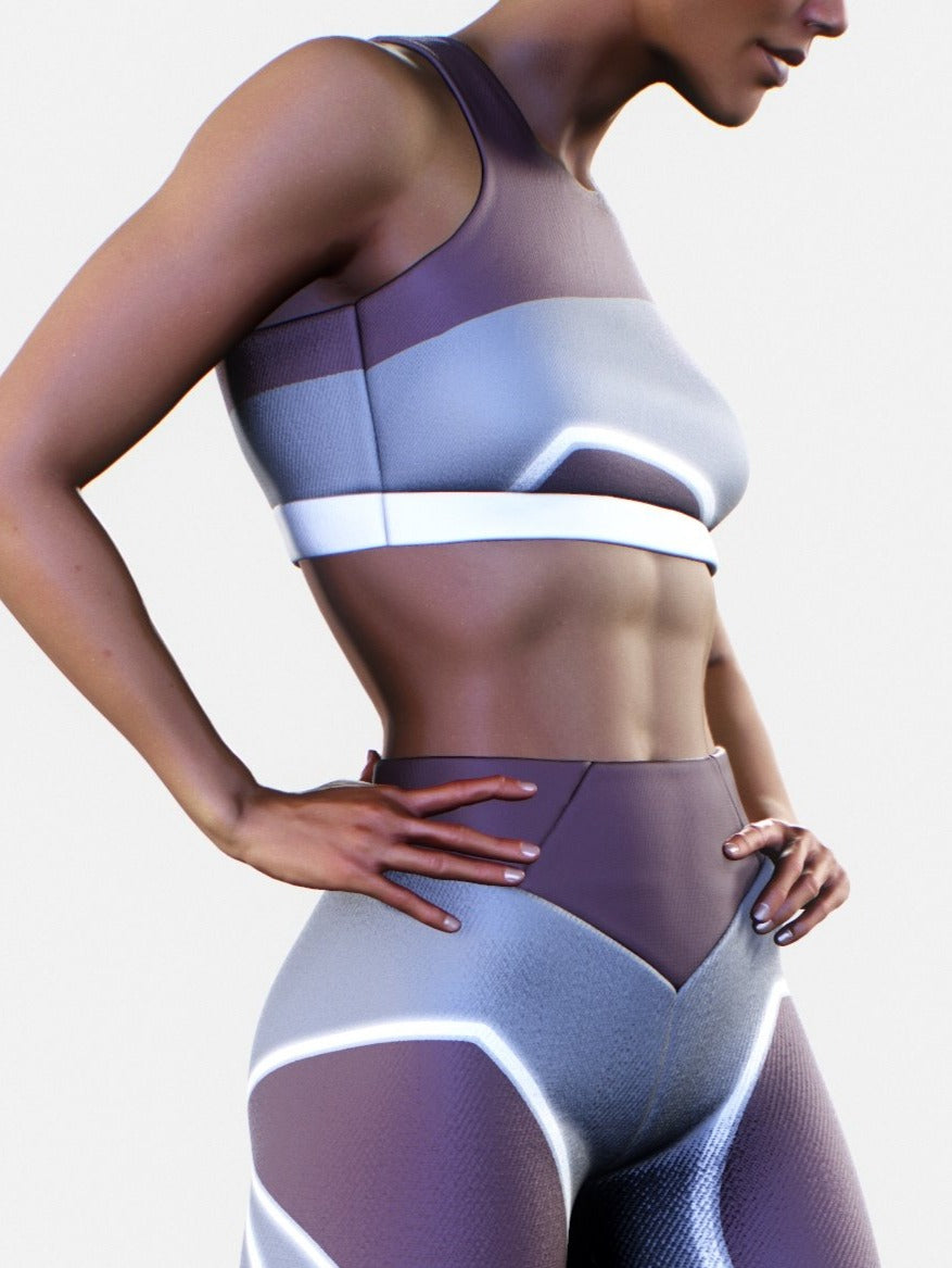 Brick Lines Support Bra-Sports bra-bootysculpted