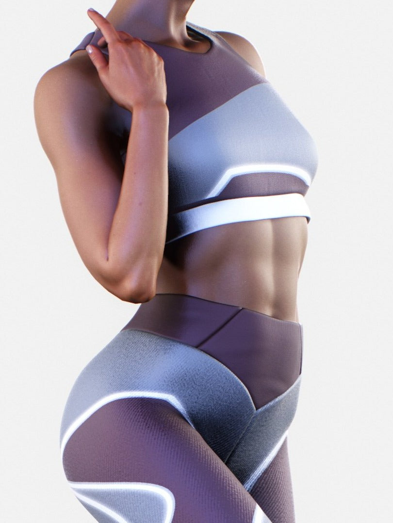 Brick Lines Support Bra-Sports bra-bootysculpted