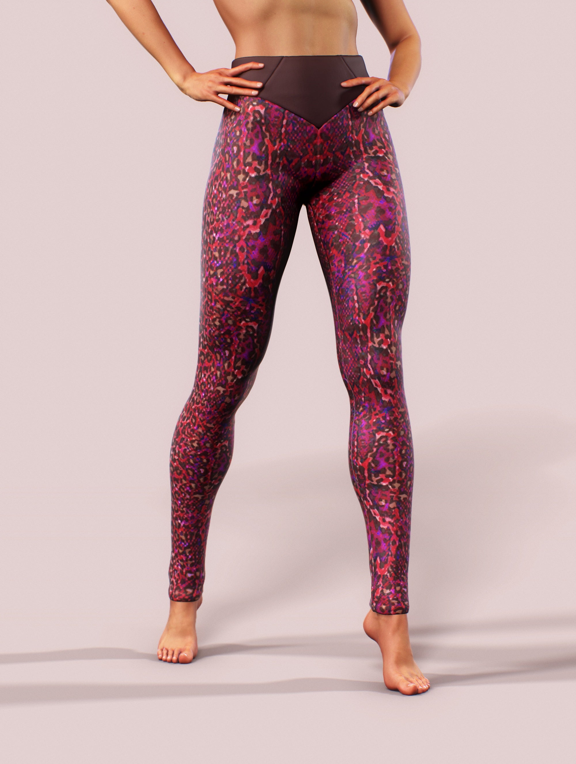 Bright Leopard Tights-High waisted leggings-bootysculpted