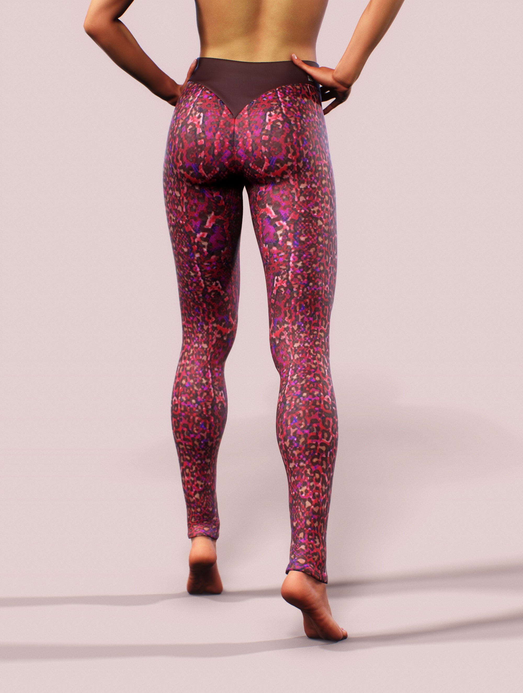 Bright Leopard Tights-High waisted leggings-bootysculpted