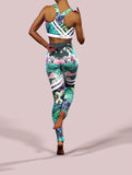 Brunei Orchids High Leggings-High waisted leggings-bootysculpted