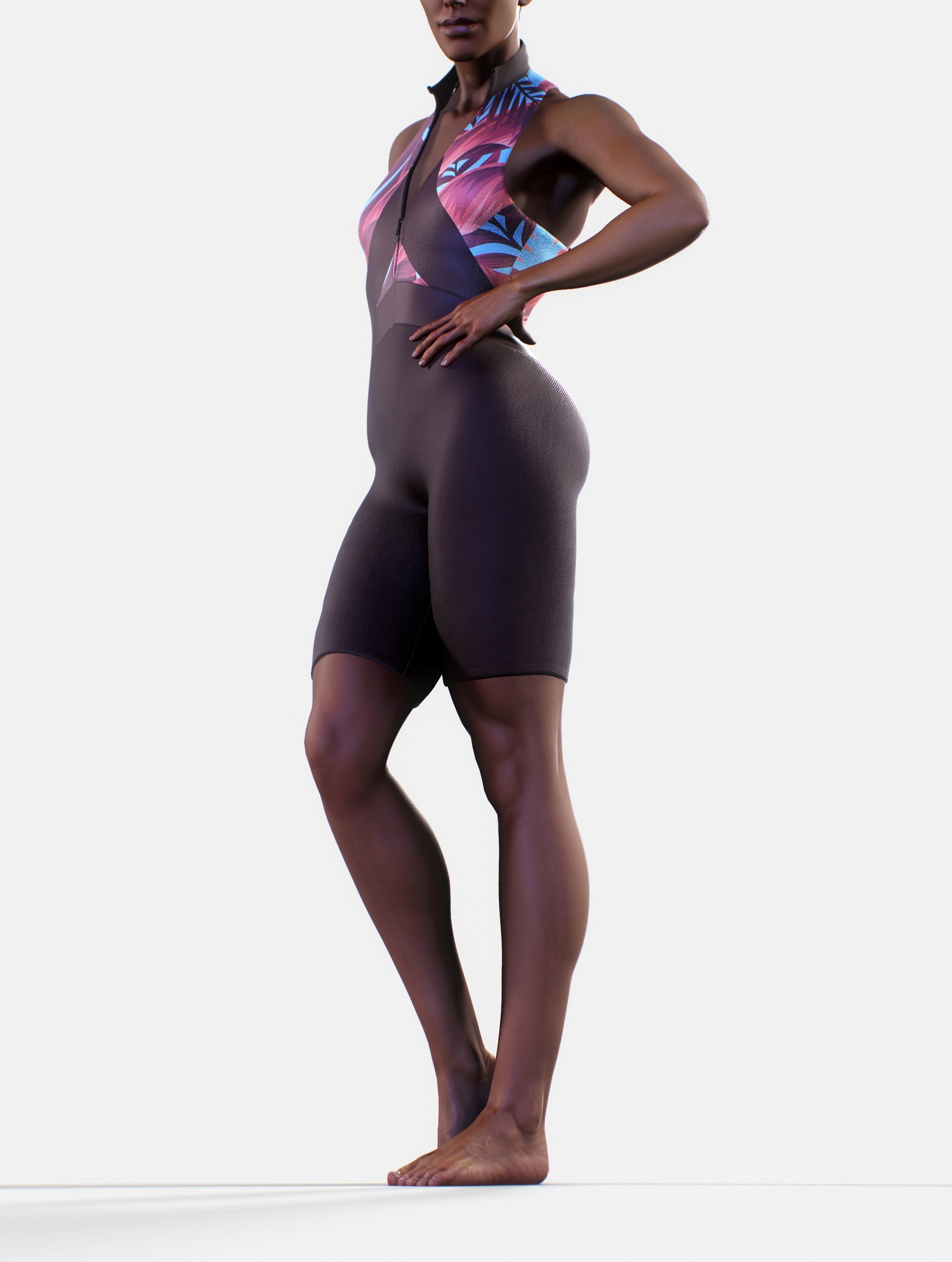 Burgundy Tropic Playsuit-unitard-bootysculpted