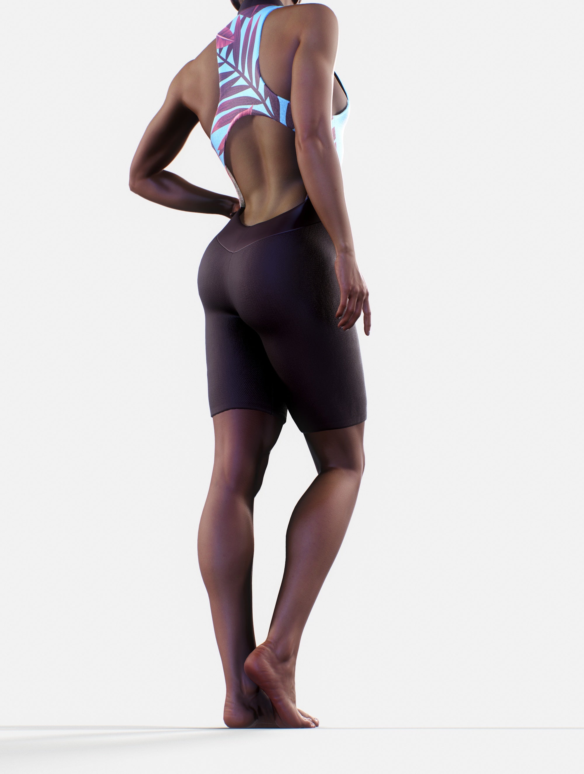 Burgundy Tropic Playsuit-unitard-bootysculpted