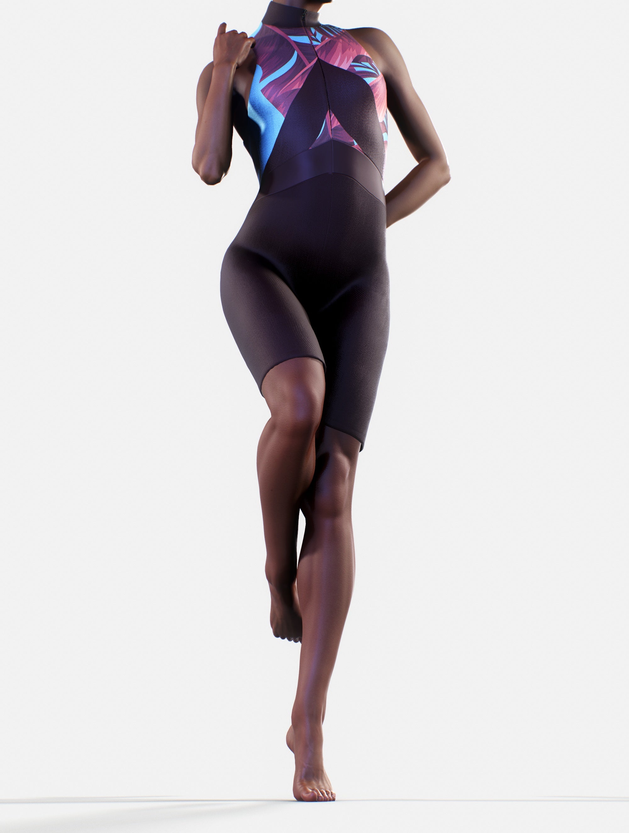 Burgundy Tropic Playsuit-unitard-bootysculpted