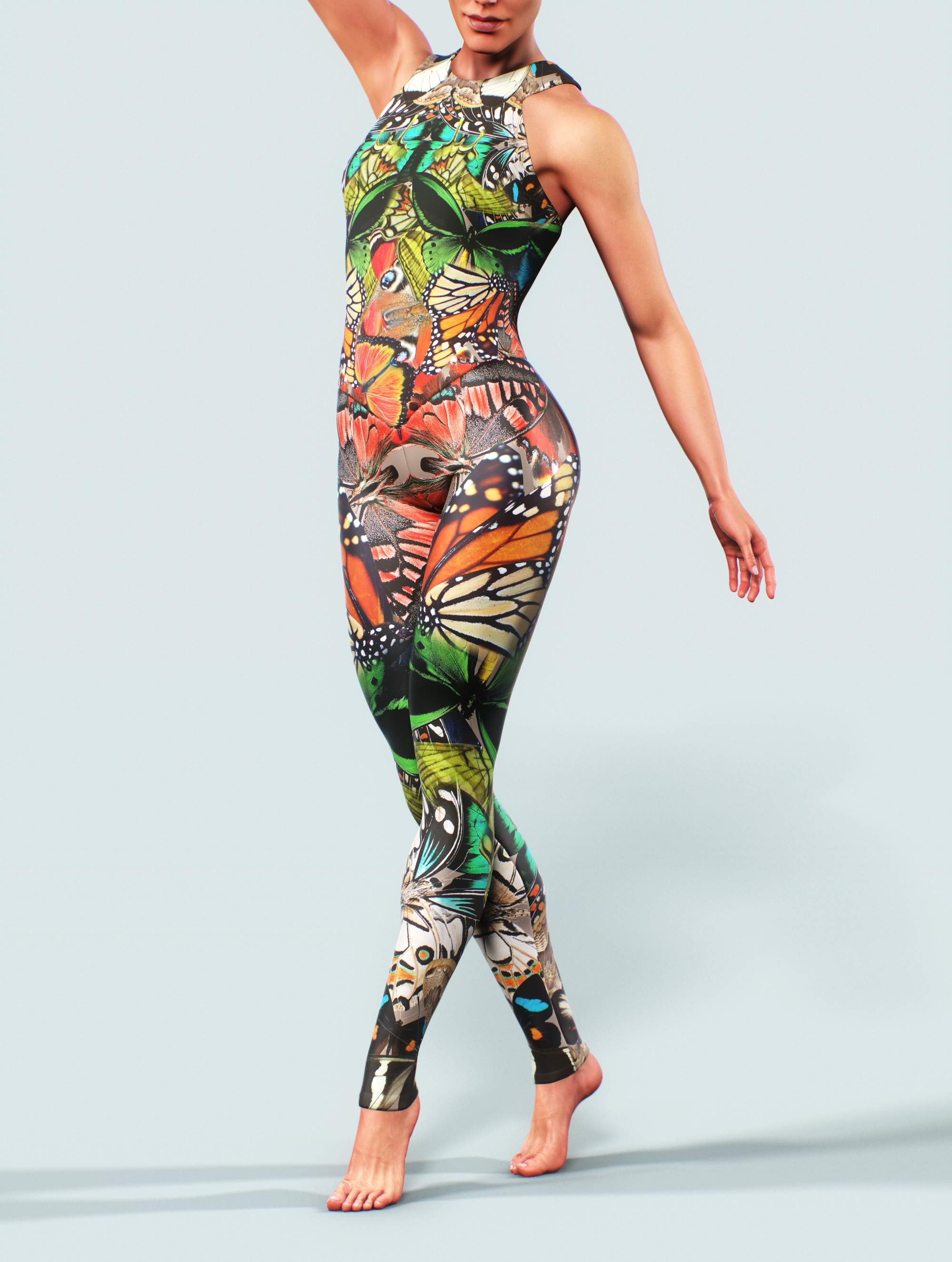 Butterfly Faifytale Green Bodysuit-unitard-bootysculpted