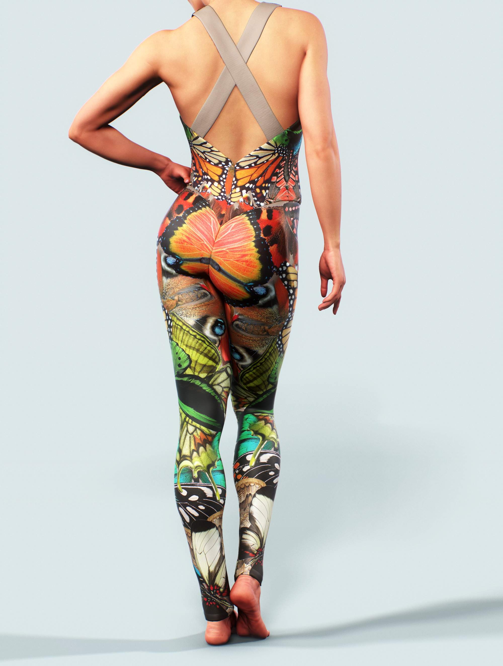 Butterfly Faifytale Green Bodysuit-unitard-bootysculpted