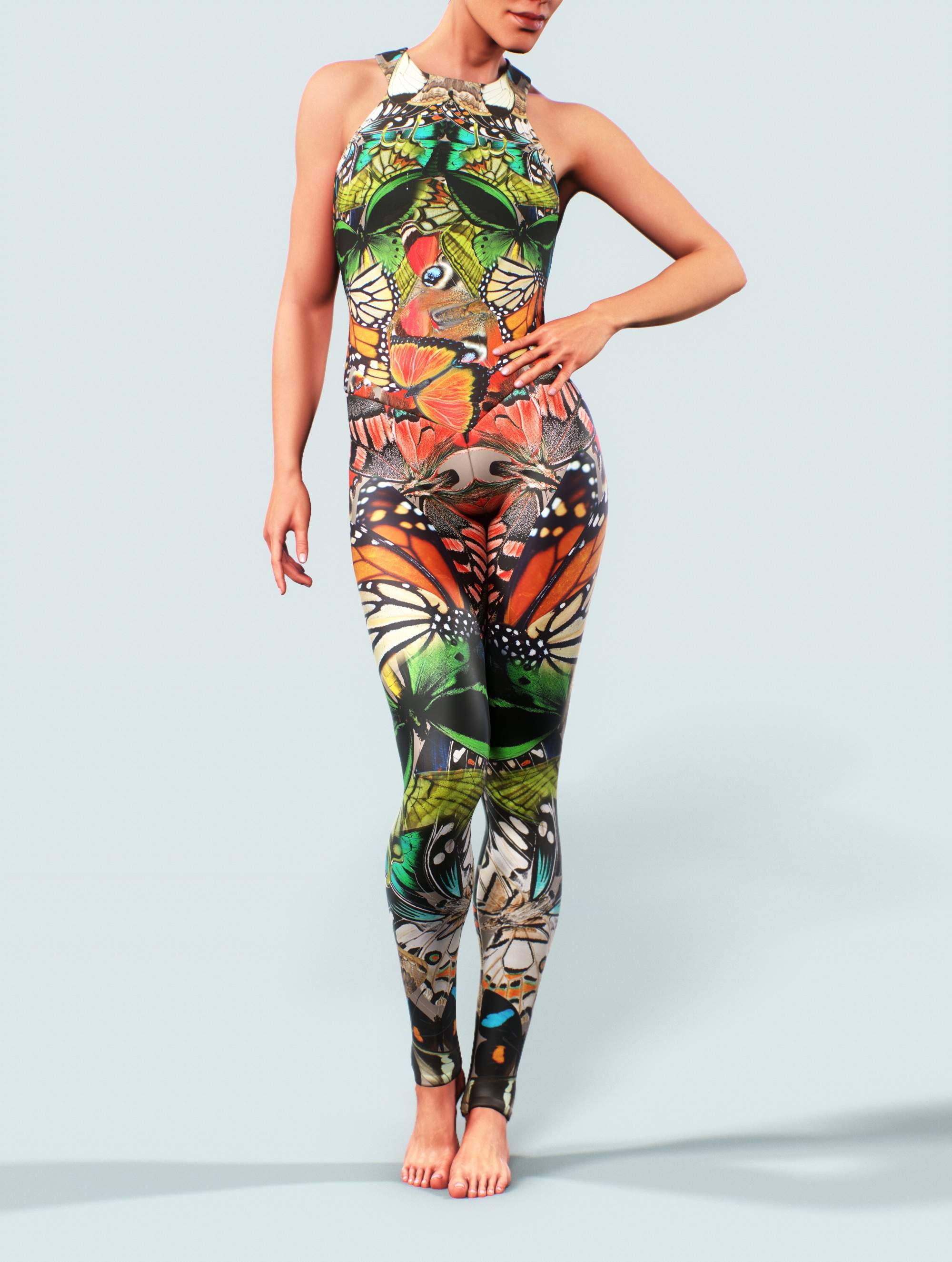 Butterfly Faifytale Green Bodysuit-unitard-bootysculpted