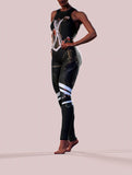 Cactus Forest Black Unitard-unitard-bootysculpted