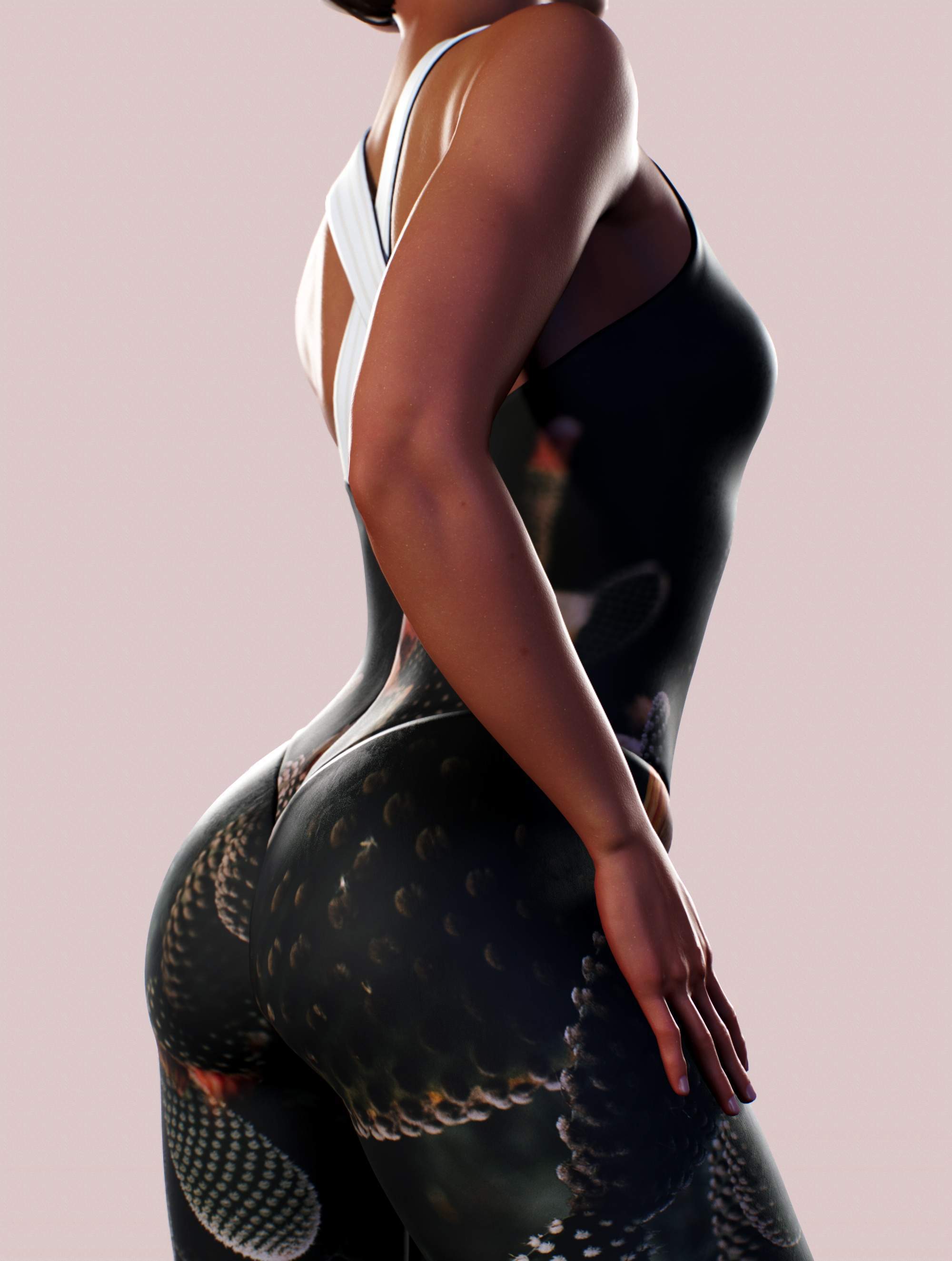 Cactus Forest Black Unitard-unitard-bootysculpted