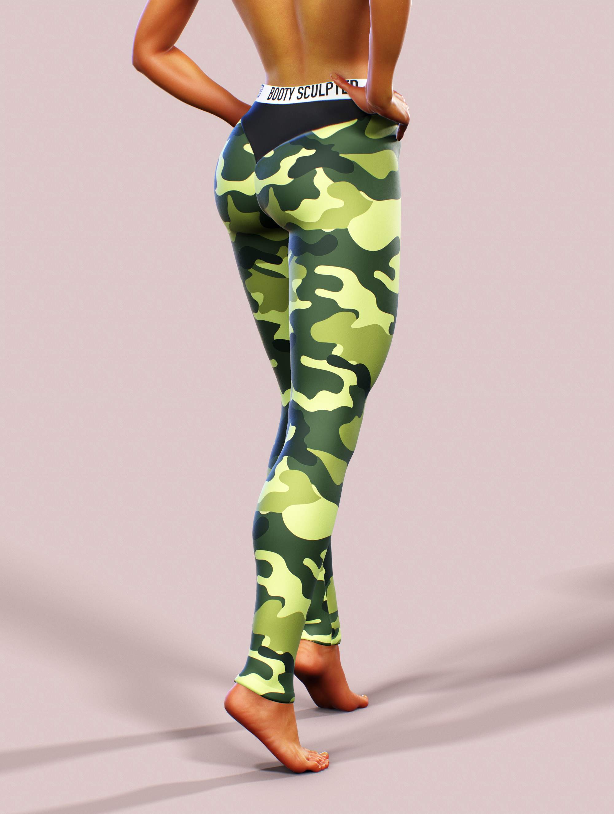 Camo Flash Leggings-High waisted leggings-bootysculpted