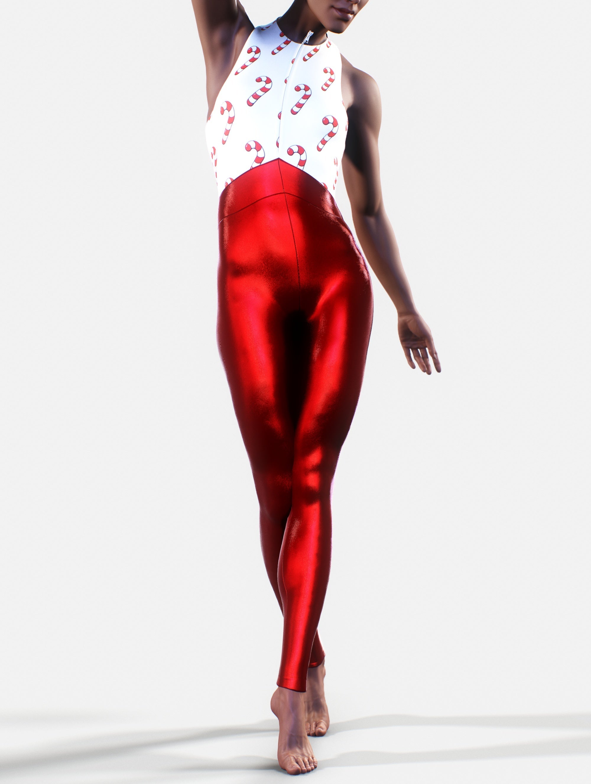 Candy Canes & Shine Suit-unitard-bootysculpted