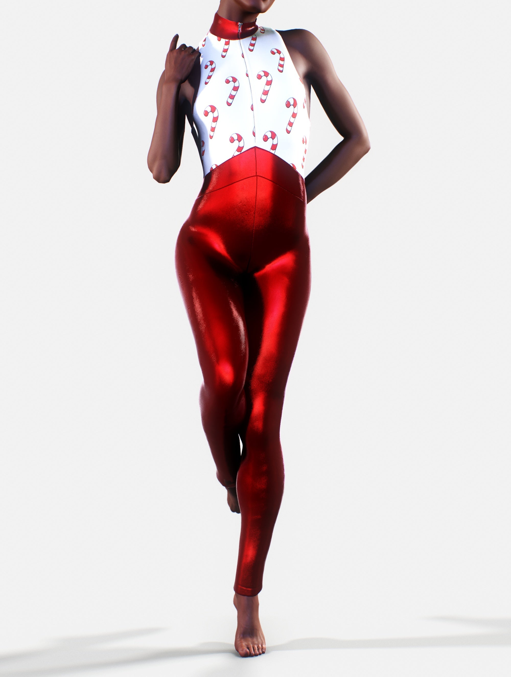 Candy Canes & Shine Suit-unitard-bootysculpted
