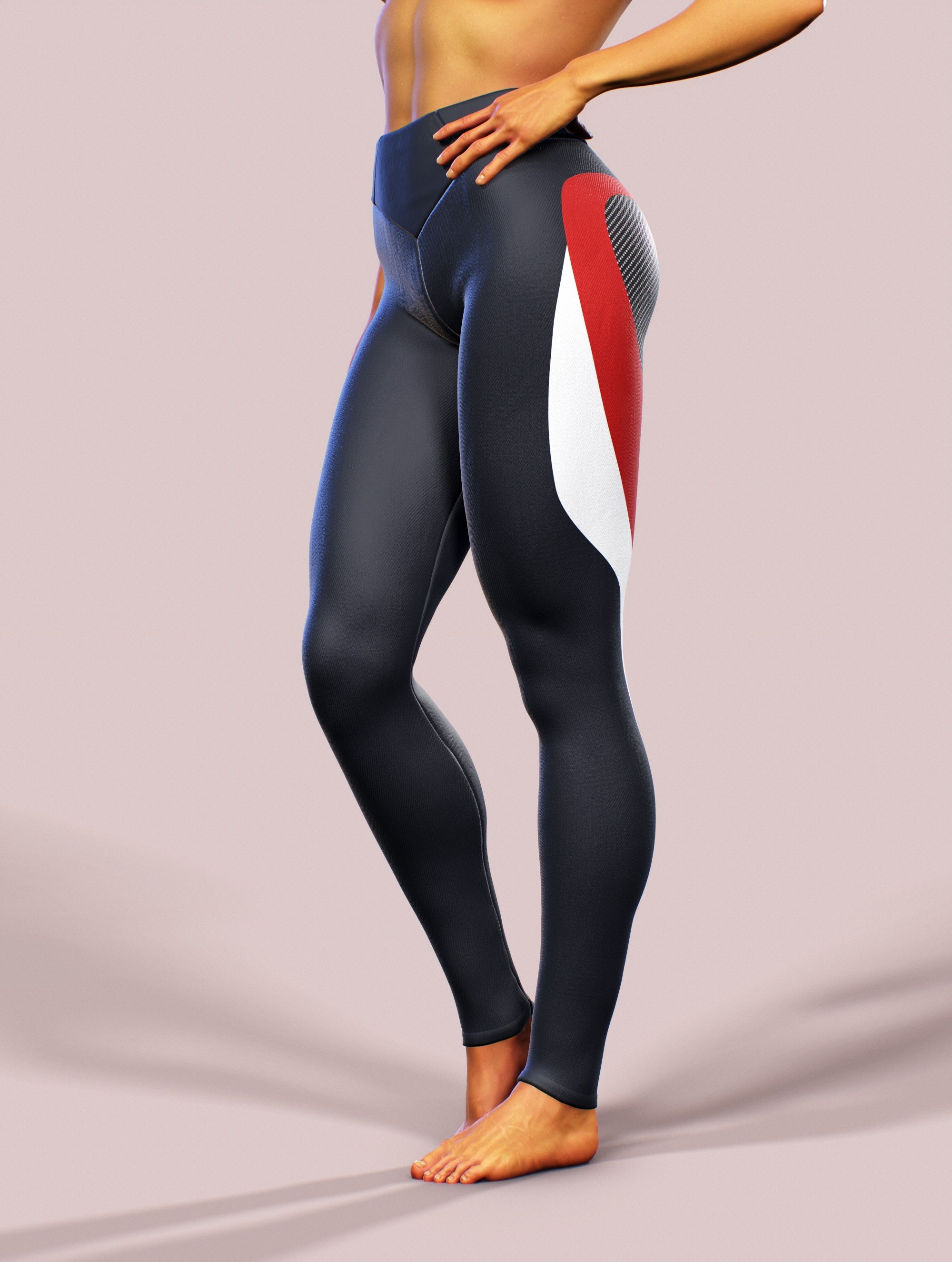 Carbon Lines Yoga Pants-High waisted leggings-bootysculpted