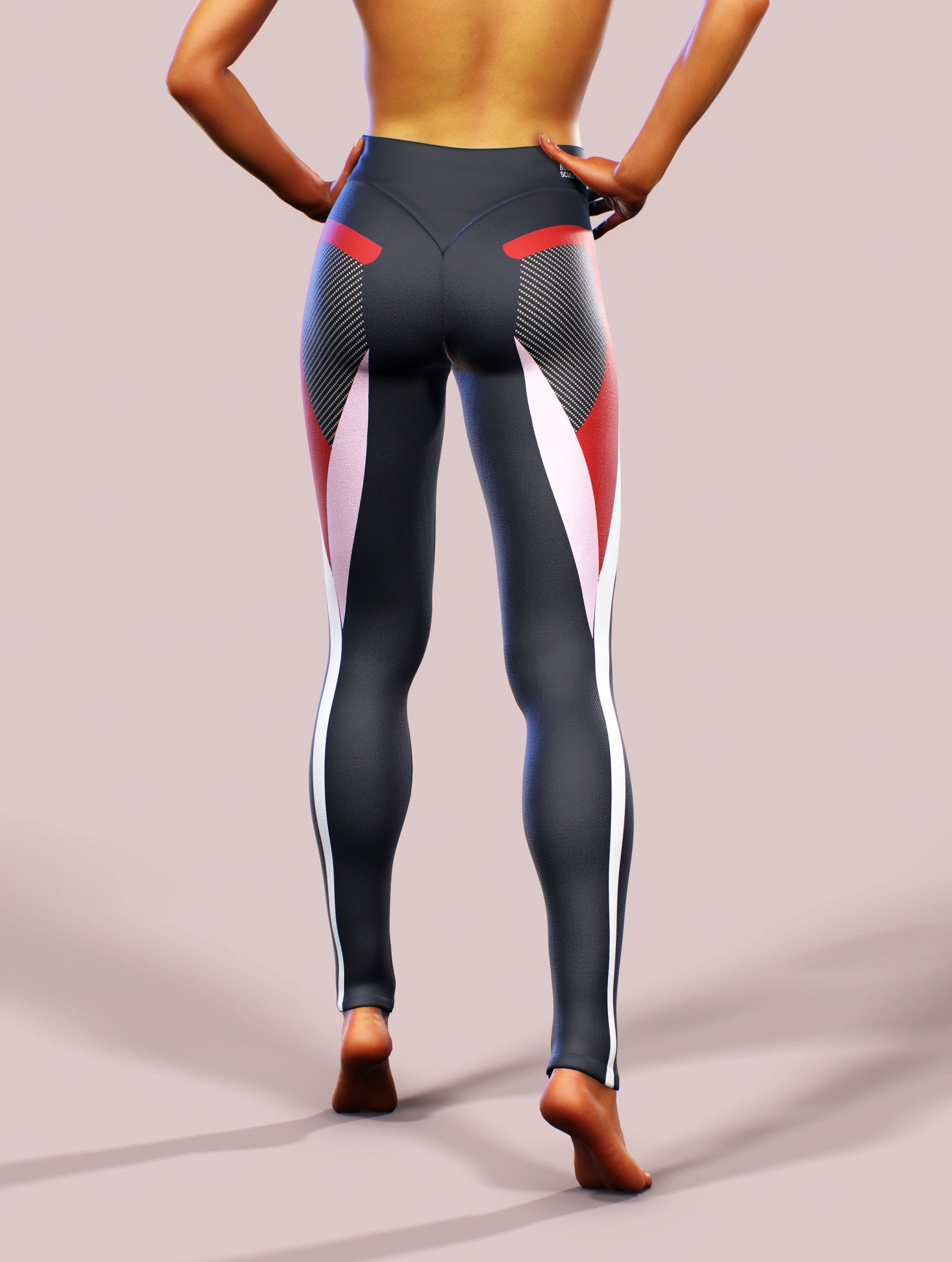 Carbon Lines Yoga Pants-High waisted leggings-bootysculpted