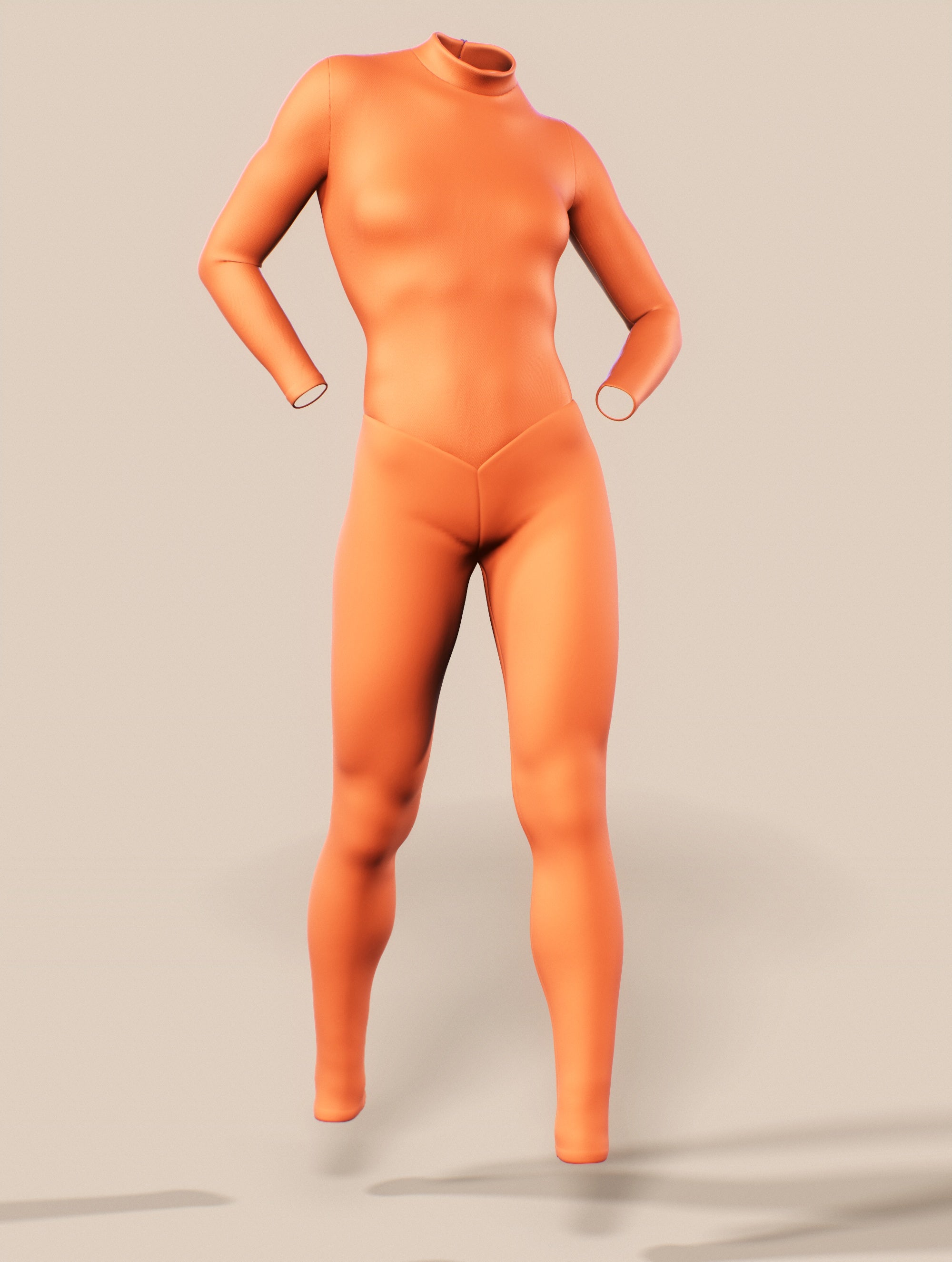 Carrot Orange Bodysuit-unitard-bootysculpted