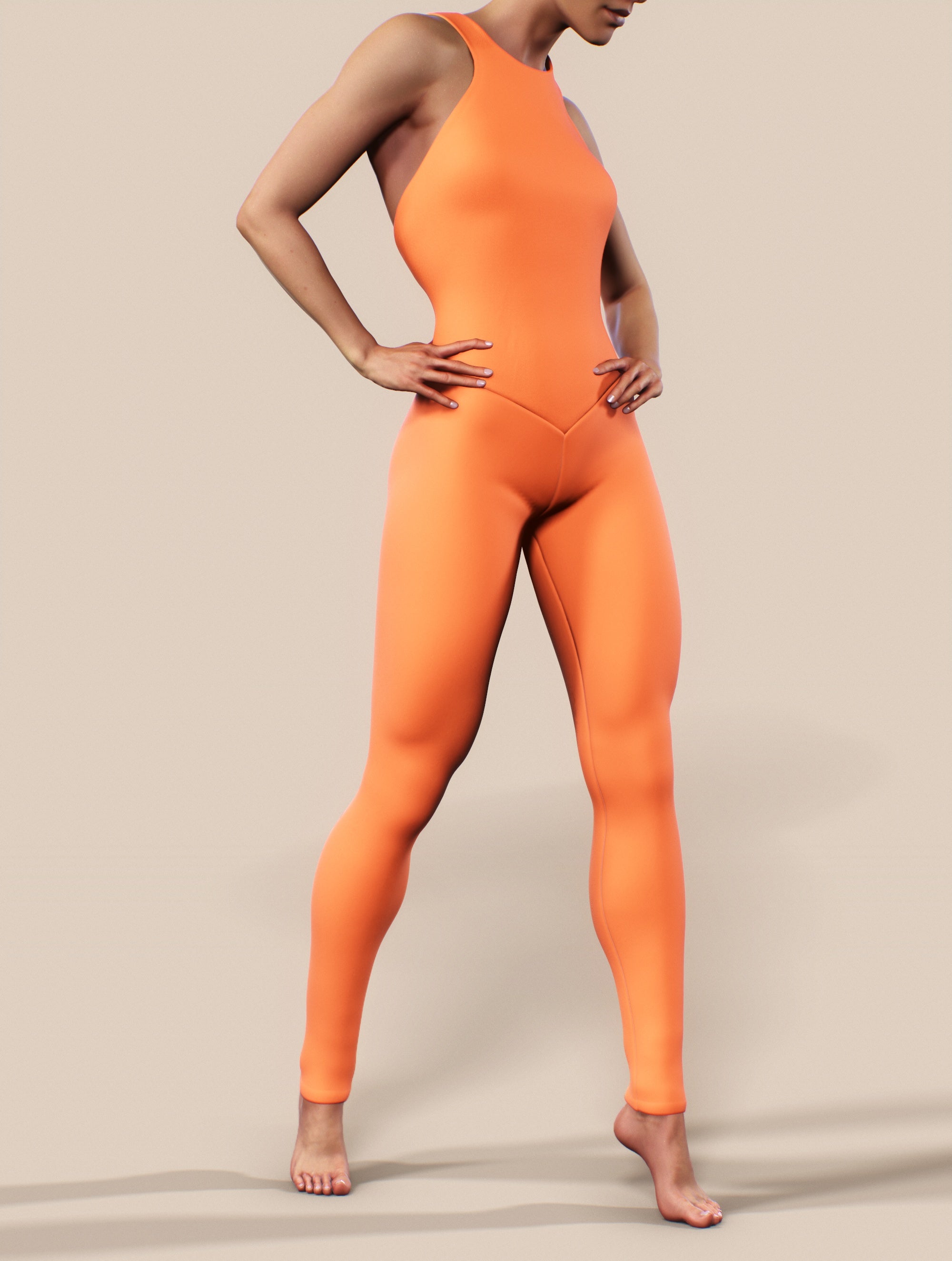 Carrot Orange Zentai-unitard-bootysculpted