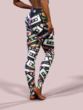 Cassette Tape Yoga Pants-High waisted leggings-bootysculpted