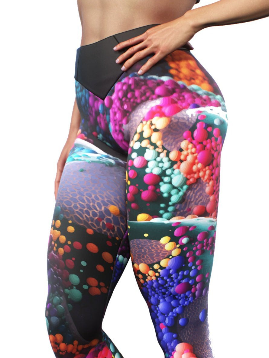 Cheerful Abstraction Leggings-High waisted leggings-bootysculpted